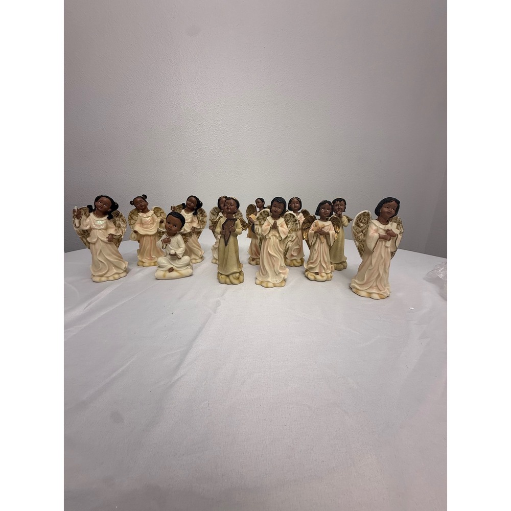 Greenbrier International Afro-American Choir Angels Figurine Set of 12 812030